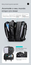 Mochila de Viagem Expansível Notebook Travel Pro