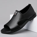 Sandálias de couro confortáveis masculinas, chinelos de praia casuais, sandálias antiderrapantes ao ar livre, estilista, verão, 2024, 2023