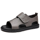 Sandálias masculinas britânicas de verão, clássico, negócios, estilo retrô, cavalheiro, escritório diário, lazer, turismo, caminhada, sapatos de couro