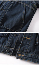 Moda versátil jaqueta jeans para homens clássico cor sólida bolso design solto casual jaquetas curtas topos festa social streetwear