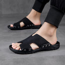 Homens De Couro Genuíno Chinelos Sapatos de Praia Ao Ar Livre Tamanho Grande 37-52 Chinelos de Verão Sandálias Casuais Designer Mens Chinelos 52 51 50