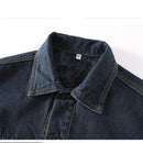 Moda versátil jaqueta jeans para homens clássico cor sólida bolso design solto casual jaquetas curtas topos festa social streetwear