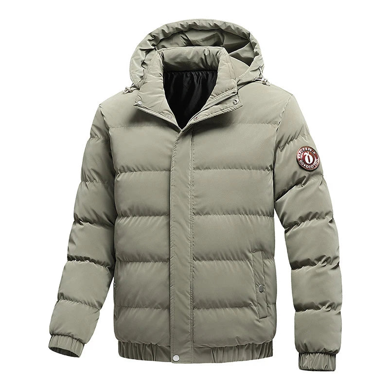 Jaqueta Puffer Masculina com Capuz Removível Rusty