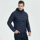 Jaqueta Puffer Masculina com Capuz Compactável