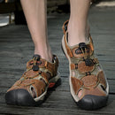 Sandália Masculina de Couro Genuíno Gladiador