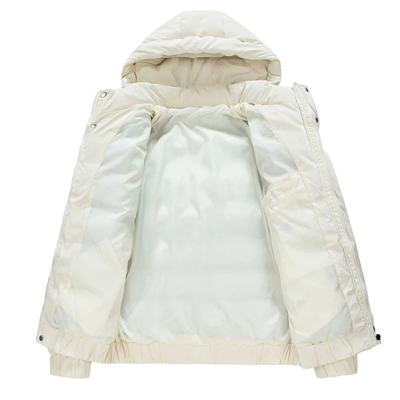 Jaqueta Puffer Masculina com Capuz Removível Rusty