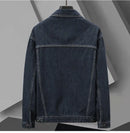 Moda versátil jaqueta jeans para homens clássico cor sólida bolso design solto casual jaquetas curtas topos festa social streetwear