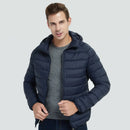 Jaqueta Puffer Masculina com Capuz Compactável