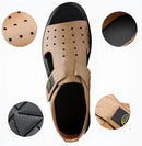 Homens de couro genuíno sandálias romanas luxo dedo do pé aberto plana sapatos casuais masculino comfor macio sapatos de praia designer de moda sandalias