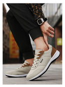 Nova moda masculina sapatos cor sólida sola macia sapatos casuais masculinos respirável sola de renda luz sapatos esportivos masculinos 2024 tênis