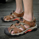 Sandália Masculina de Couro Genuíno Gladiador