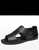 Sandálias dos homens novos 2022 Toe aberto respirável couro casual chinelos praia ao ar livre sapatos homens