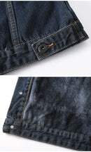 Moda versátil jaqueta jeans para homens clássico cor sólida bolso design solto casual jaquetas curtas topos festa social streetwear