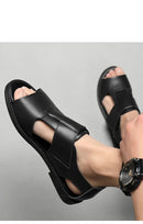 Sandálias dos homens novos 2022 Toe aberto respirável couro casual chinelos praia ao ar livre sapatos homens