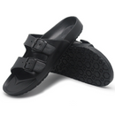 Sandália Masculina Estilo Birken com Fivela Dupla Ajustável - Black