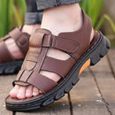 Sandália Masculina Confortável em Couro Lotus