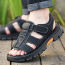 Sandália Masculina Confortável em Couro Lotus