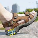 Sandália Masculina em Couro Vintage Beach Lux