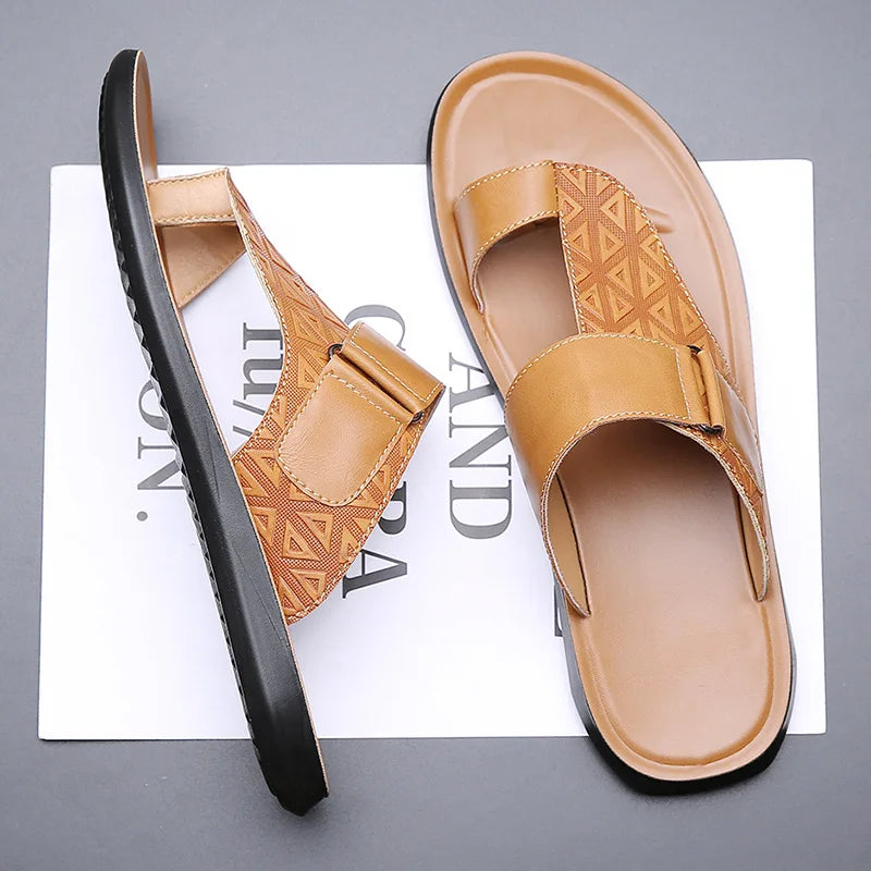 Sandália de Couro Masculina Anatômica Ibiza