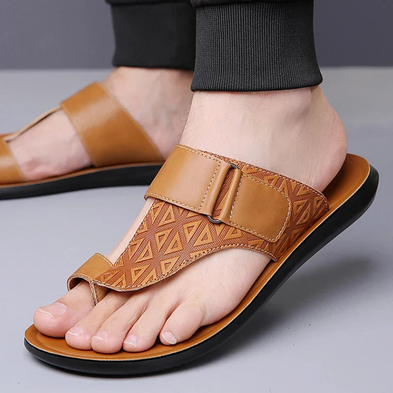 Sandália de Couro Masculina Anatômica Ibiza