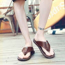 Sandália Masculina de Couro Genuíno Beach Men