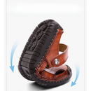 Sandália Masculina em Couro Legítimo Husty