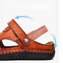 Sandália Masculina em Couro Legítimo Husty