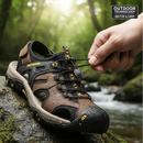 Sandália Masculina em Couro Gladiador Antiderrapante