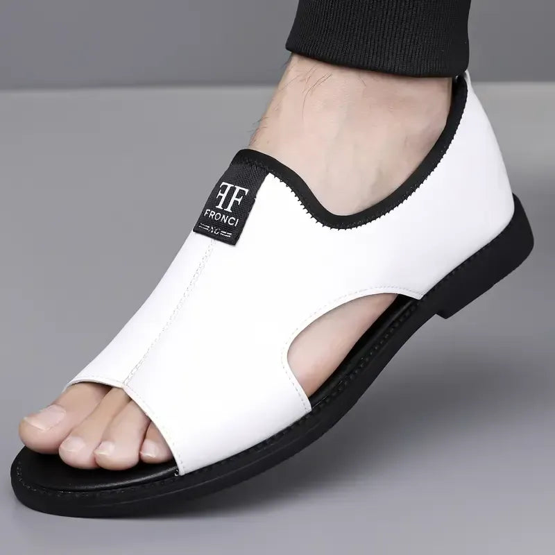 Sandália Masculina de Couro Antiderrapante Veron