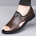 Sandália Masculina de Couro Antiderrapante Veron
