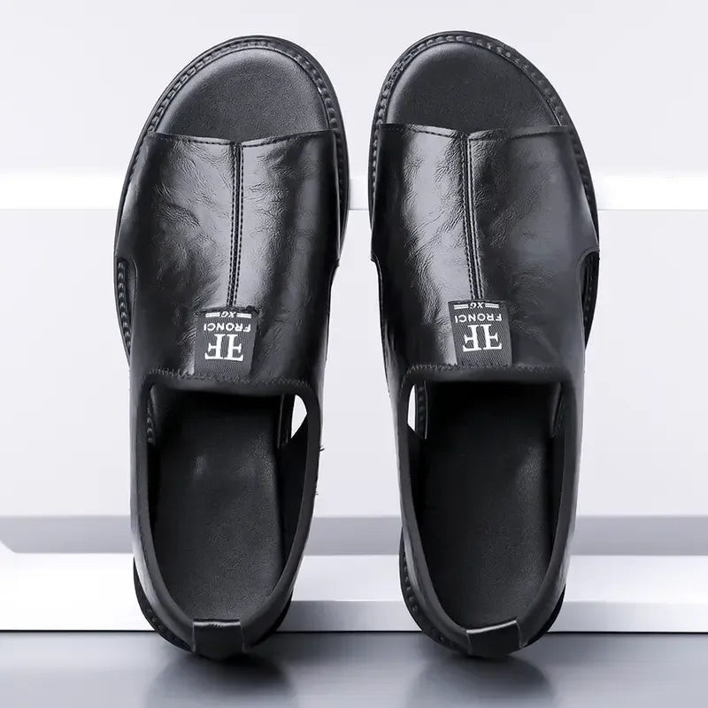 Sandália Masculina de Couro Antiderrapante Veron