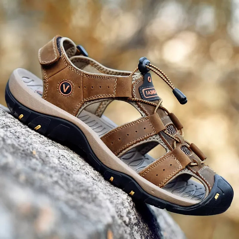 Sandália Masculina de Couro Nobre - V200