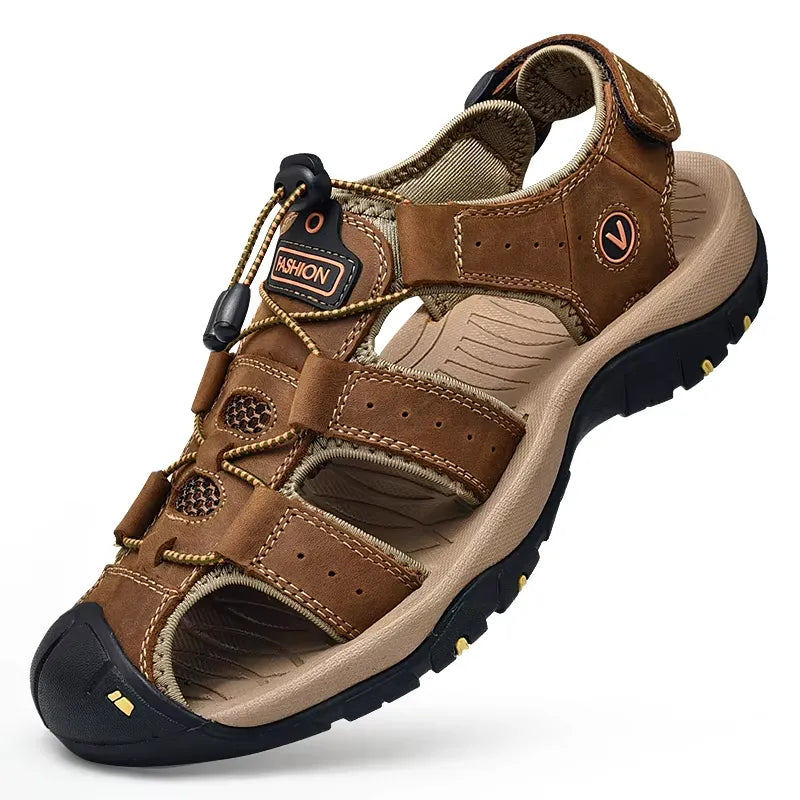 Sandália Masculina de Couro Nobre - V200