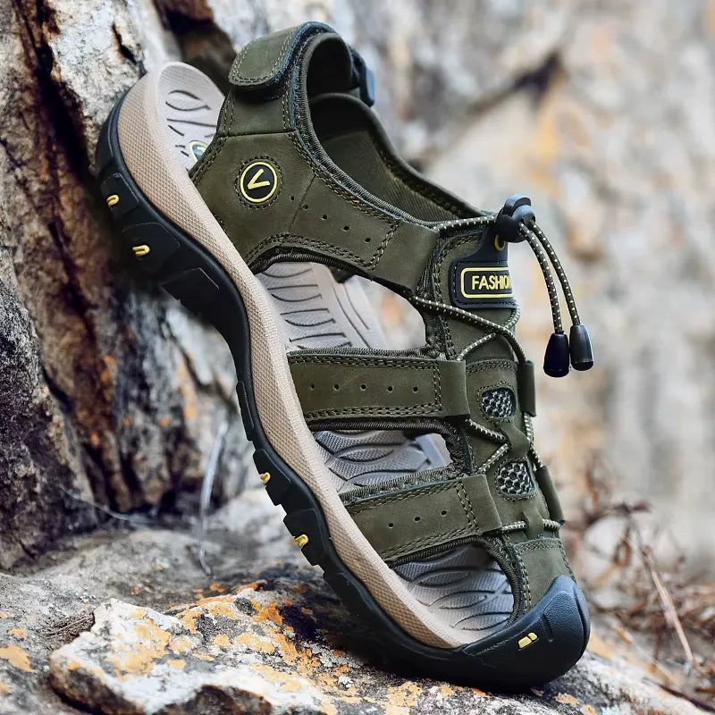 Sandália Masculina de Couro Nobre - V200