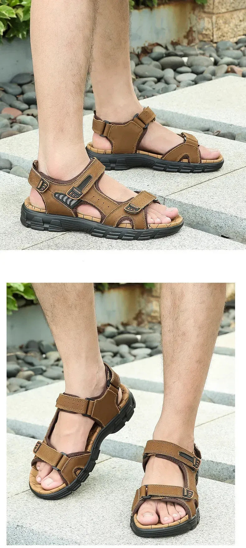 Sandália Masculina em Couro Forever