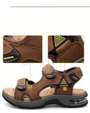 Sandália Masculina em Couro Vintage Beach Lux