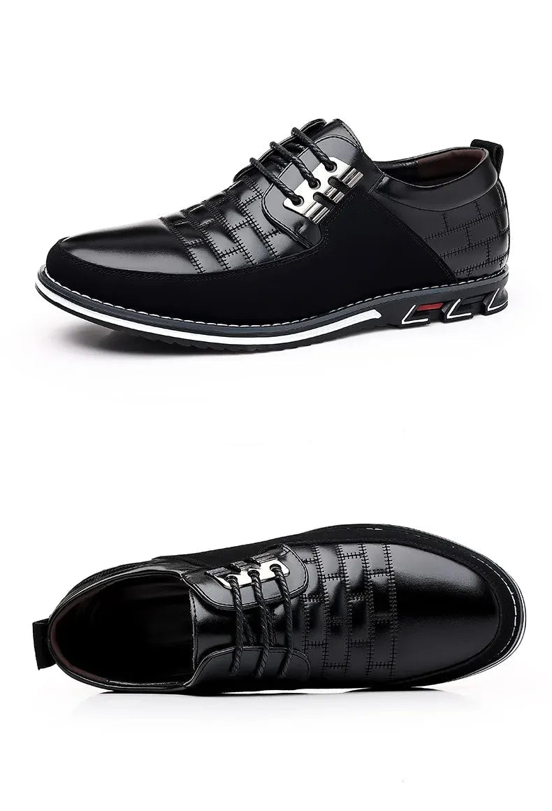 Sapato Casual Masculino Em Couro Fashion