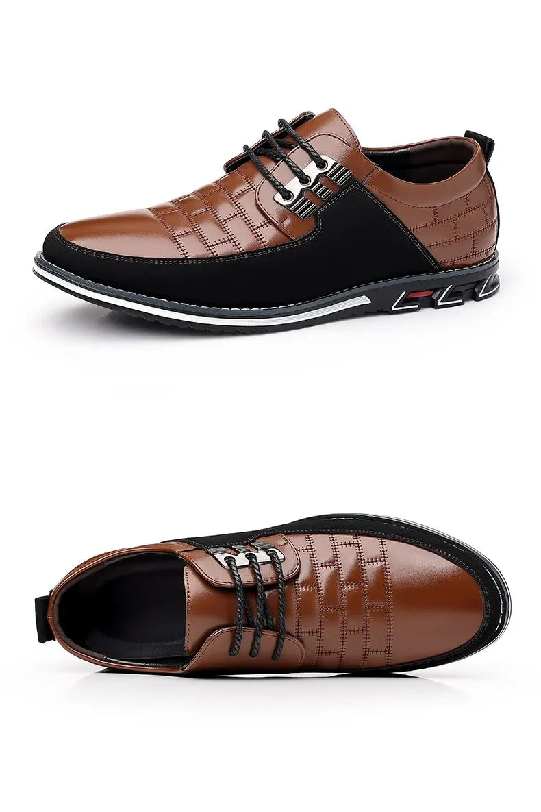 Sapato Casual Masculino Em Couro Fashion