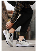 Nova moda masculina sapatos cor sólida sola macia sapatos casuais masculinos respirável sola de renda luz sapatos esportivos masculinos 2024 tênis