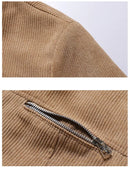 Jaqueta de veludo single breasted masculina, corta-vento térmico, parka quente, jaquetas de lã, casacos grossos, outwear masculino, moda, inverno