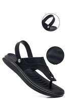 Chinelos masculinos de couro genuíno, sapatos casuais ao ar livre, sandálias romanas de praia, verão