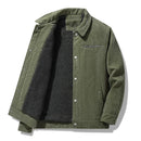 Jaqueta de veludo single breasted masculina, corta-vento térmico, parka quente, jaquetas de lã, casacos grossos, outwear masculino, moda, inverno