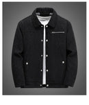 Jaqueta de veludo single breasted masculina, corta-vento térmico, parka quente, jaquetas de lã, casacos grossos, outwear masculino, moda, inverno