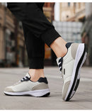 Nova moda masculina sapatos cor sólida sola macia sapatos casuais masculinos respirável sola de renda luz sapatos esportivos masculinos 2024 tênis