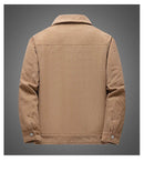 Jaqueta de veludo single breasted masculina, corta-vento térmico, parka quente, jaquetas de lã, casacos grossos, outwear masculino, moda, inverno