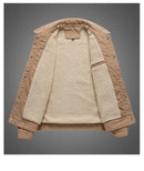 Jaqueta de veludo single breasted masculina, corta-vento térmico, parka quente, jaquetas de lã, casacos grossos, outwear masculino, moda, inverno