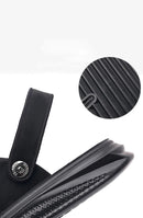 Chinelos masculinos de couro genuíno, sapatos casuais ao ar livre, sandálias romanas de praia, verão