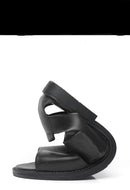 Sandálias dos homens novos 2022 Toe aberto respirável couro casual chinelos praia ao ar livre sapatos homens