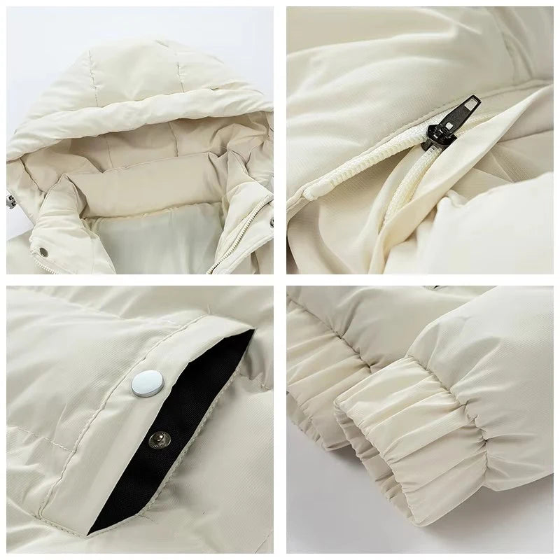 Jaqueta Puffer Masculina com Capuz Removível Rusty