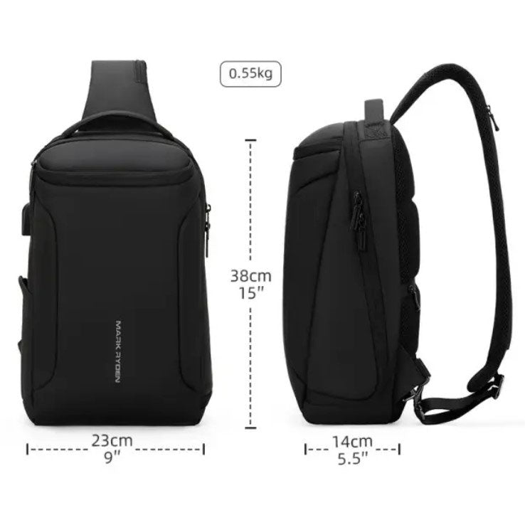 Bolsa Masculina  com Porta USB MARK RYDEN